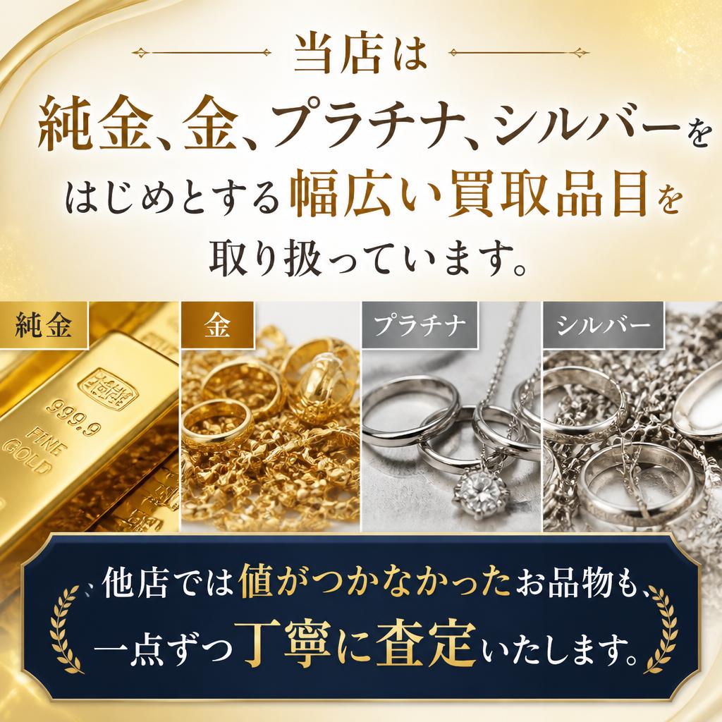 豊富な買取品目