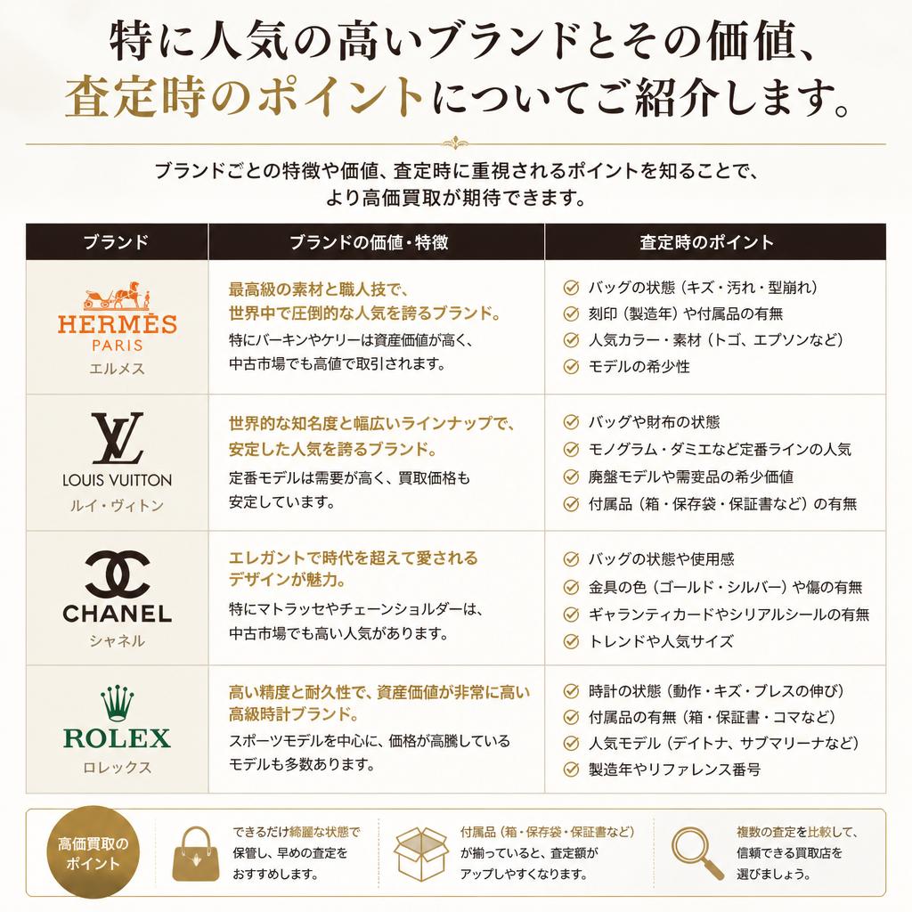 4. ブランド時計買取のポイント