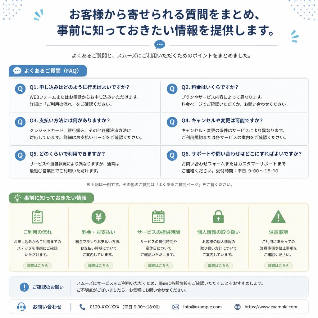 7. お問い合わせの前に！よくある質問