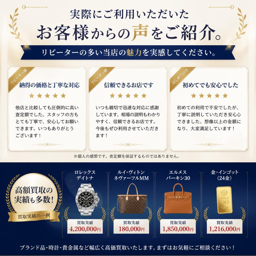 お客様の声が信頼の証