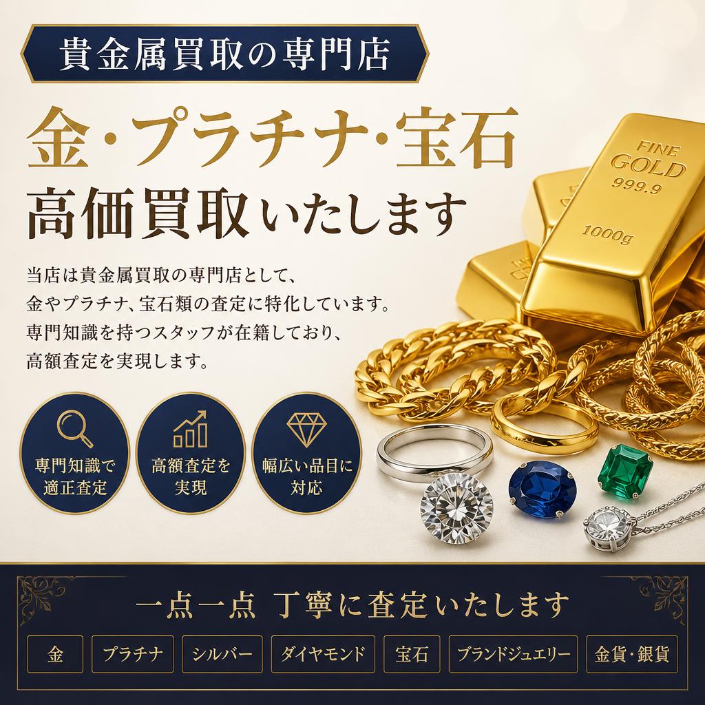 貴金属買取専門店の強み