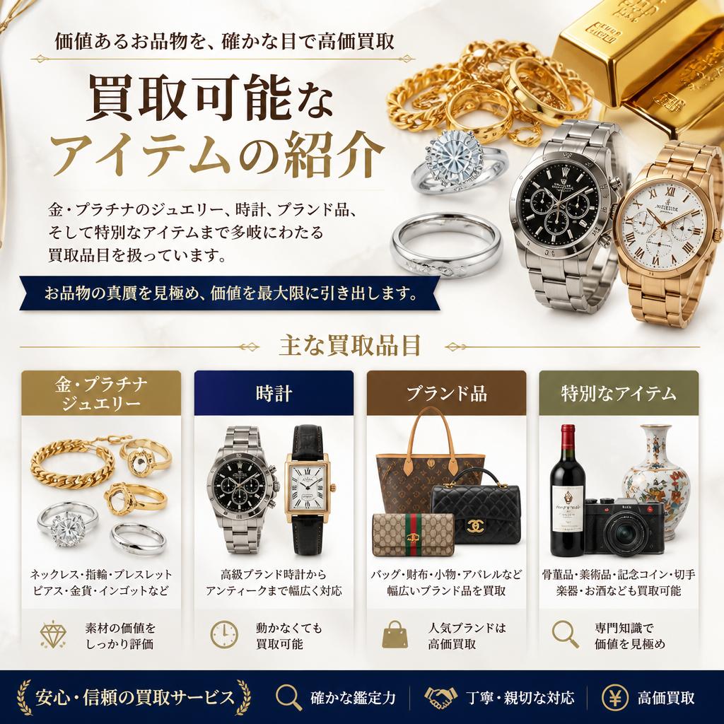査定アイテム一覧