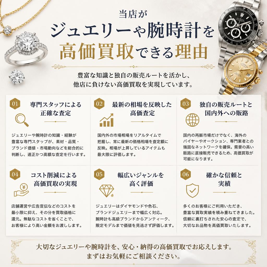 高価買取の理由