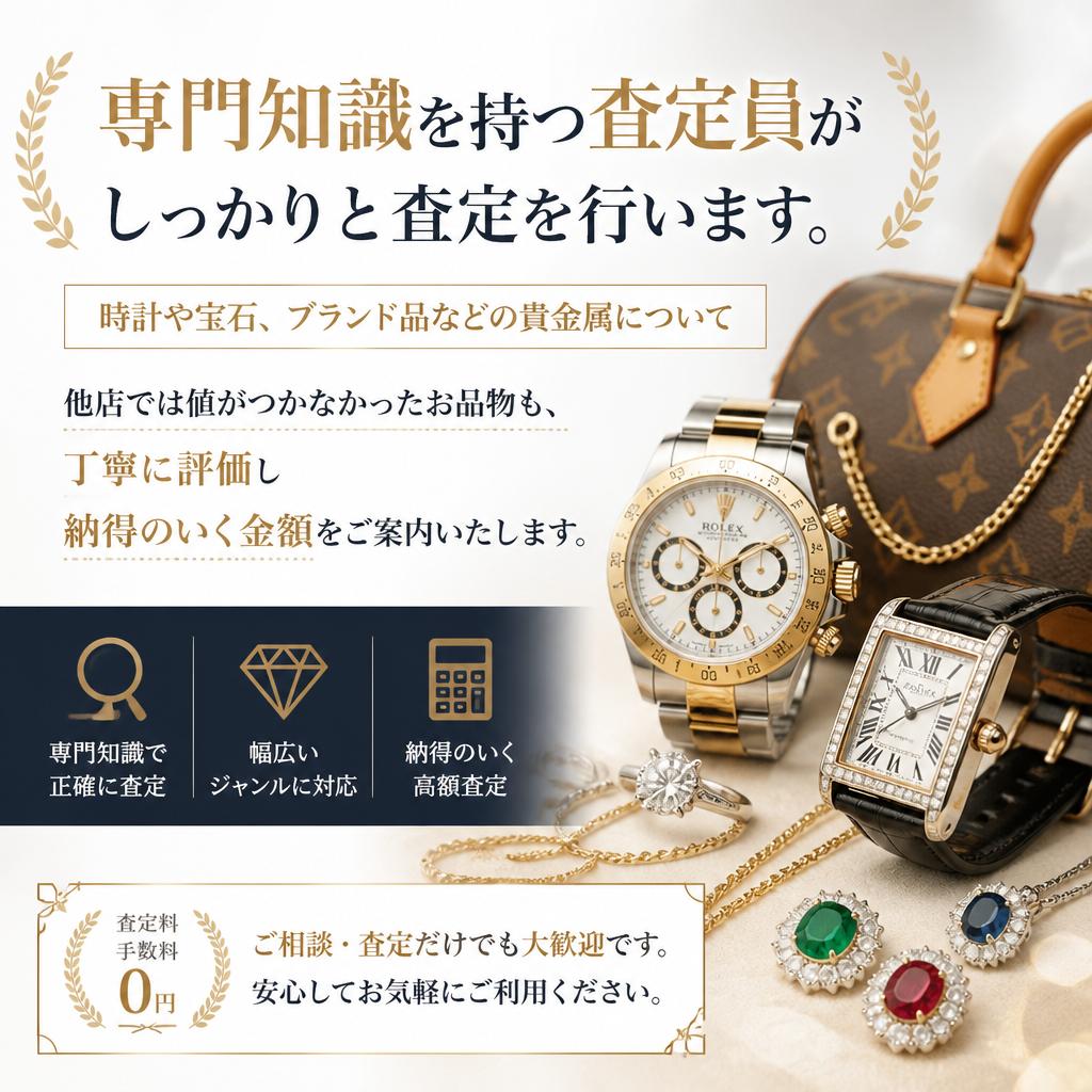 専門査定員による高価買取