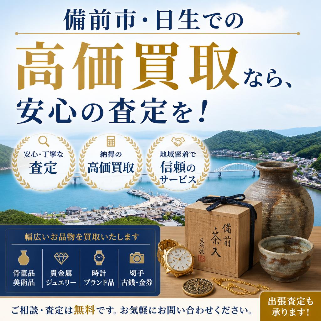 備前市・日生での高価買取なら、安心の査定を！