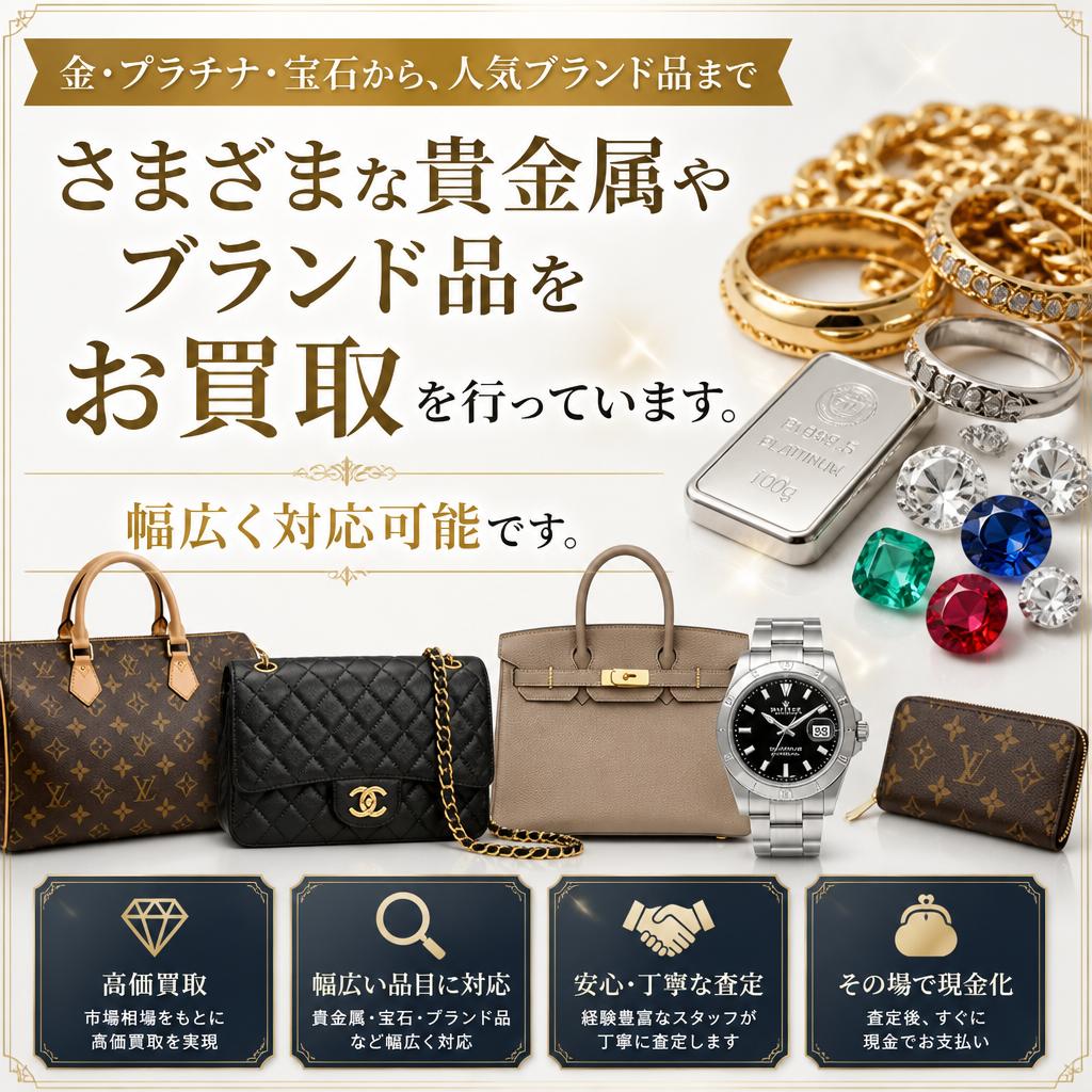 豊富な買取品目
