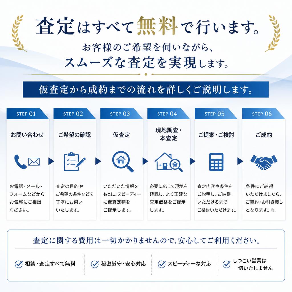 無料査定の流れ
