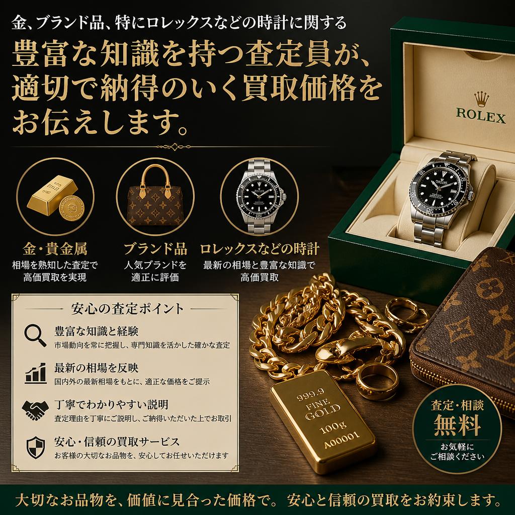 金・ブランド・ロレックスの買取