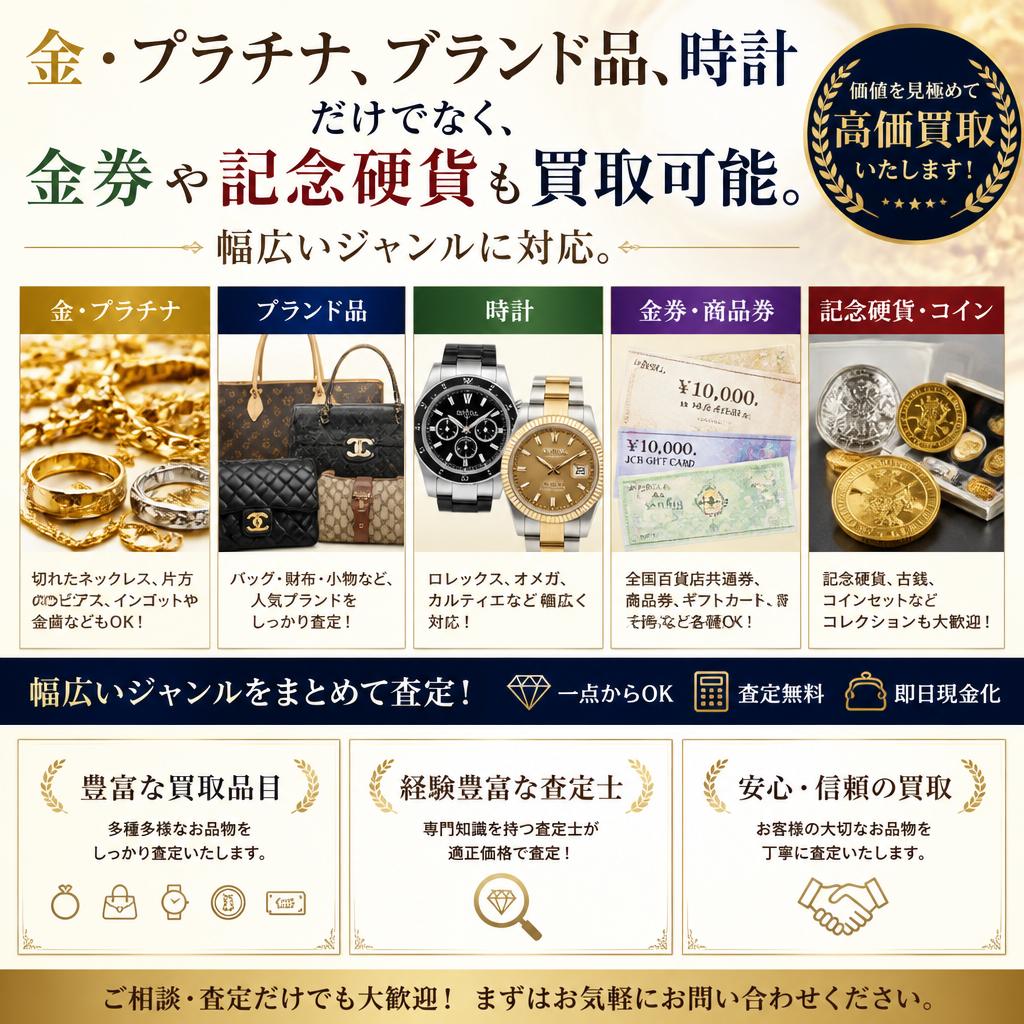 2. 豊富な買取品目