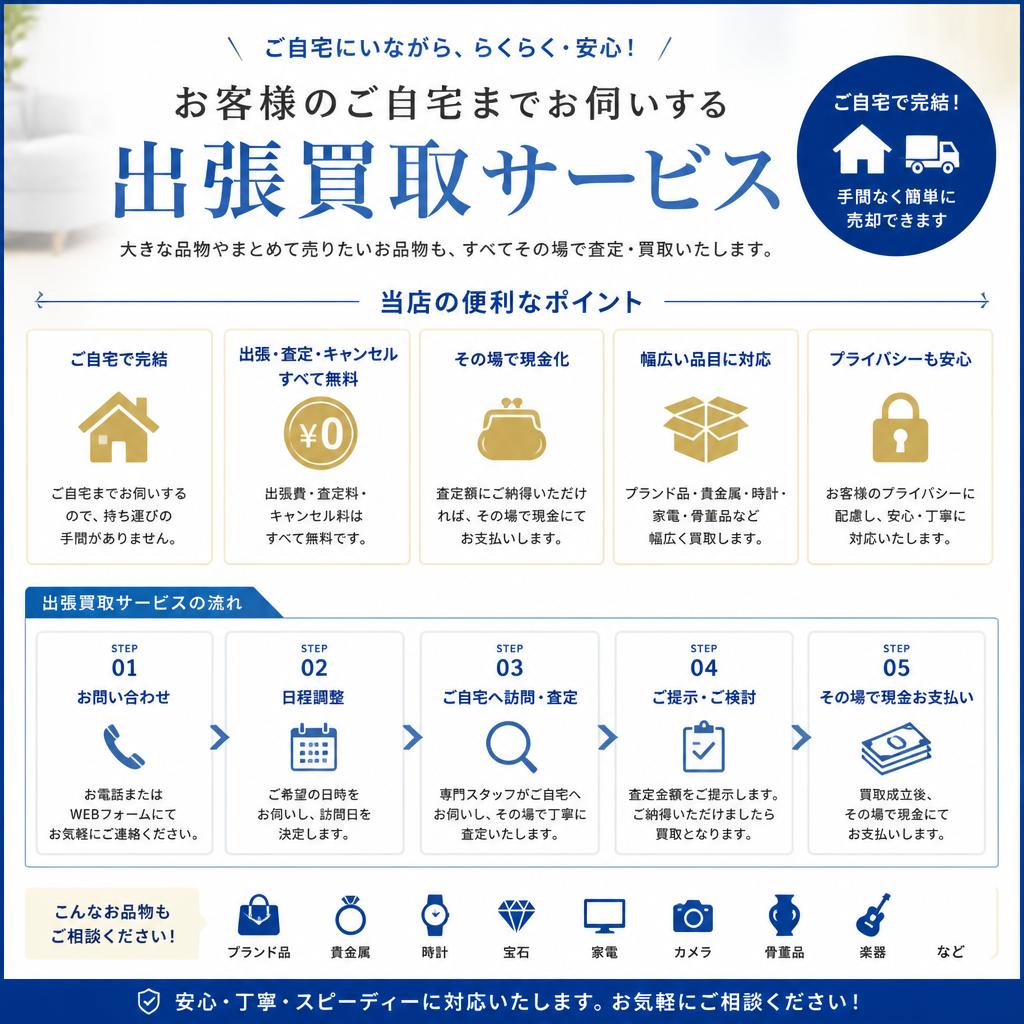 出張買取サービスのご紹介