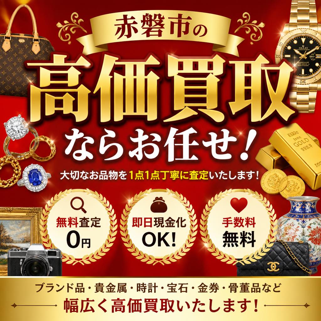 赤磐市の高価買取ならお任せ！