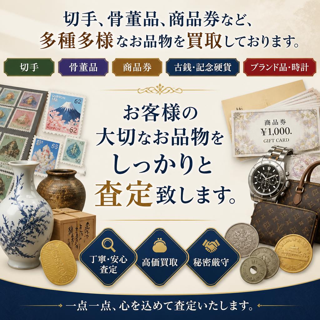多様なお品物の買取に対応