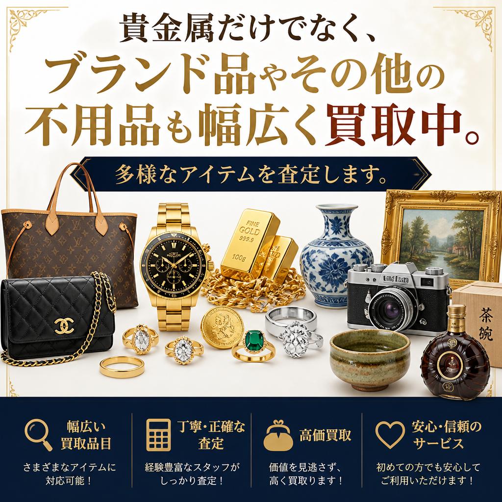 貴金属以外の買取品目