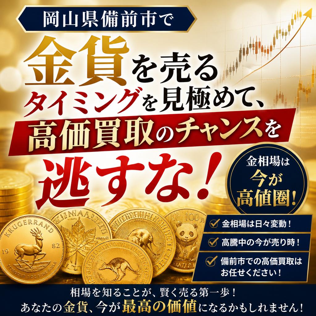 岡山県備前市で金貨を売るタイミングを見極めて、高価買取のチャンスを逃すな！