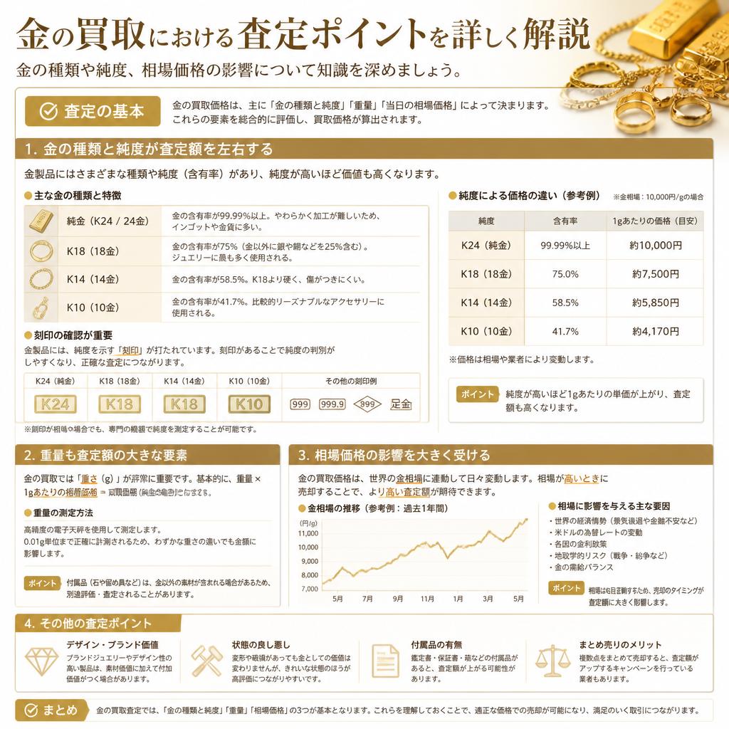金の査定ポイント